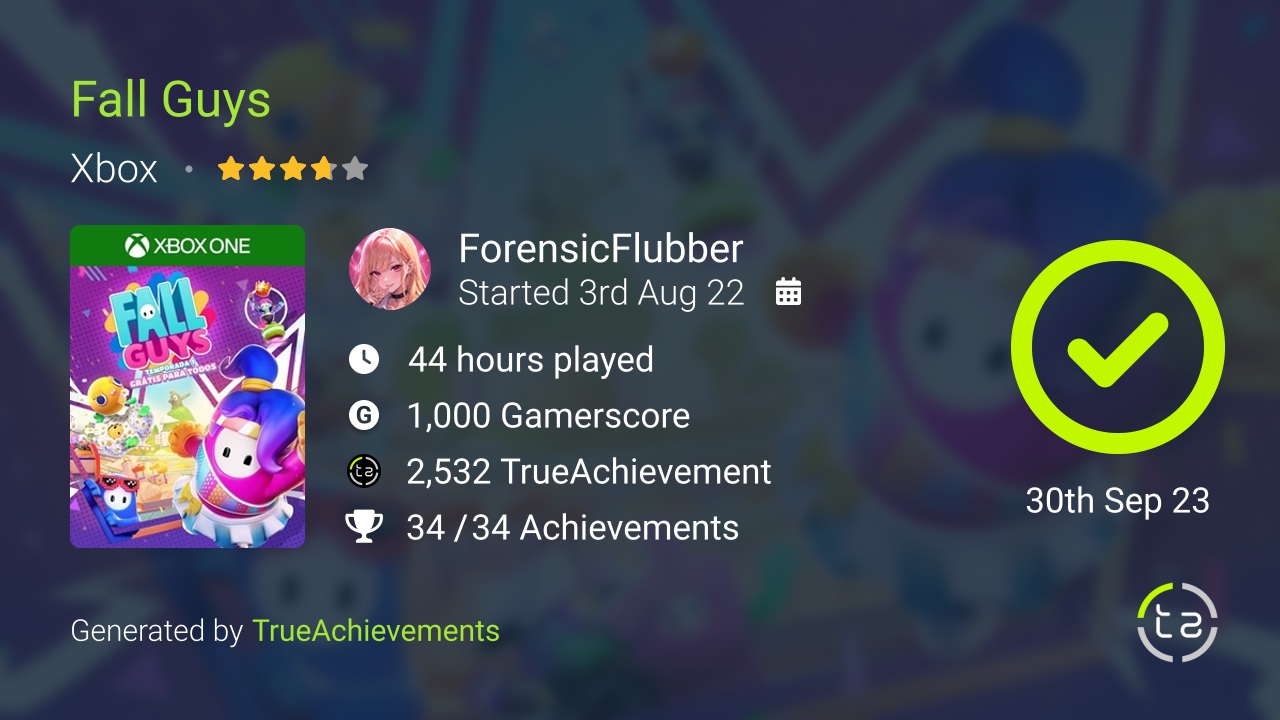 Fall Guys achievement summary